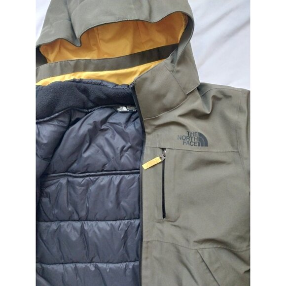North Face Gortex Boys Winter Jacket Green Yellow  14-16 Large - Picture 6 of 7